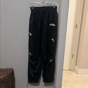 Black harajuku swish pants